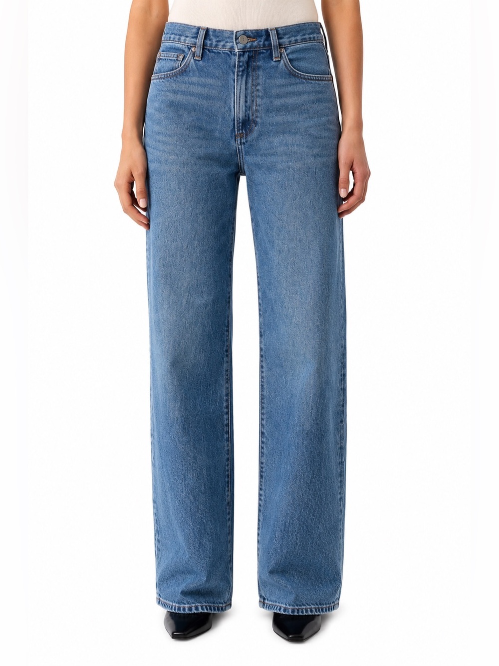 Aritzia Denim Forum Blue Straight Leg Jeans